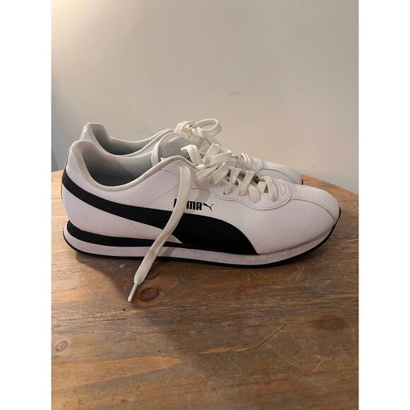 Puma Purin Mens Size 10 sneakers black and white - Picture 3 of 7